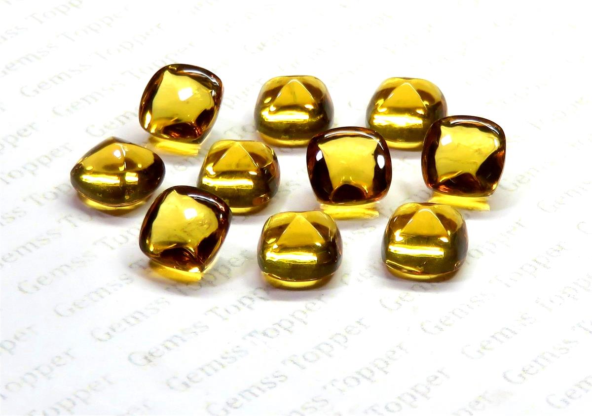 Citrine 10x10 mm Sugarloaf Cabochon